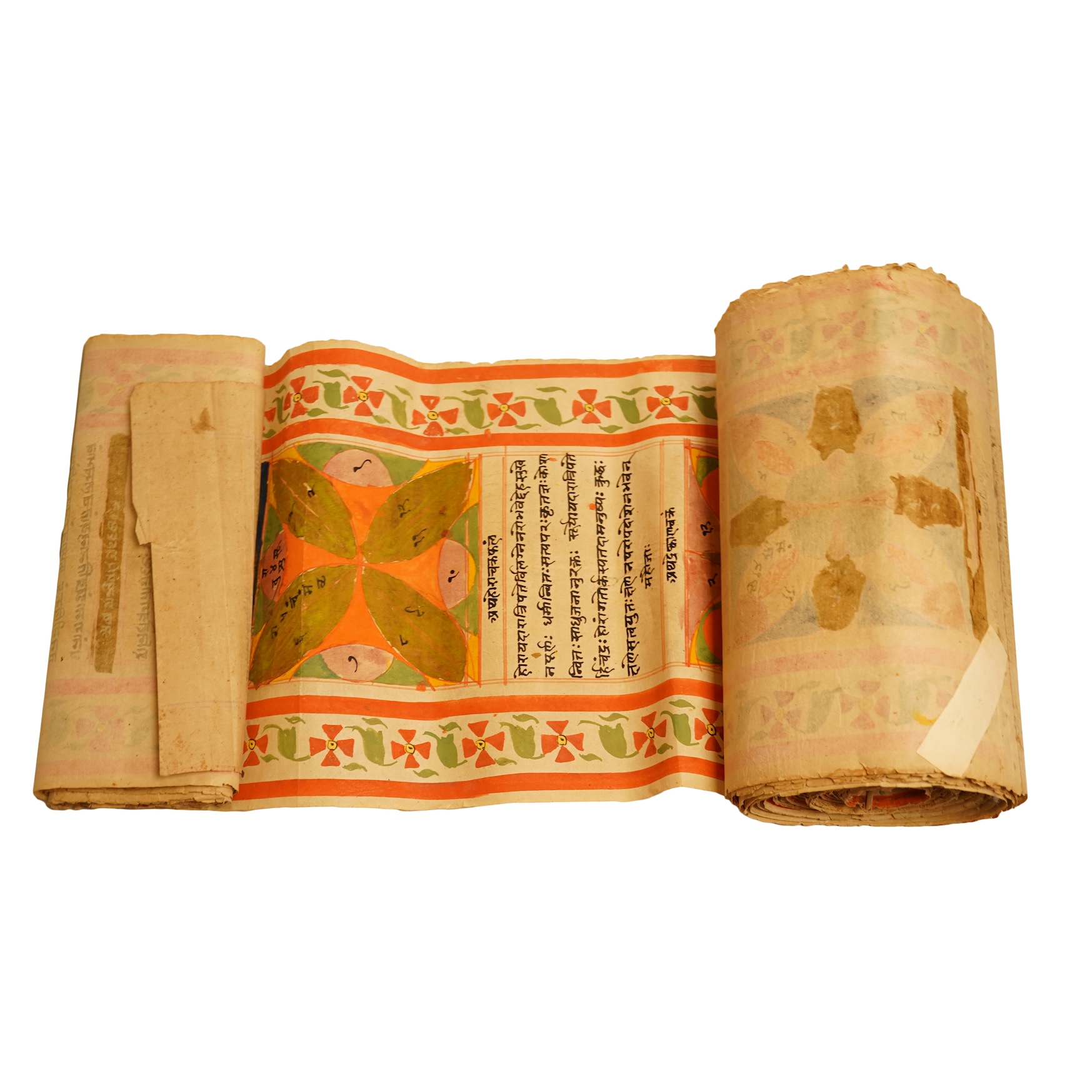 A collection of 18th/19th century Sanskrit and Hindi scroll documents